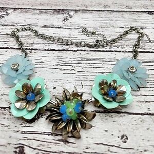 Turquoise Flower Necklace Jewelry